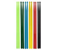 STOBAZA 5 Pairs 5a Nylon Drumsticks Multi-color Percussion Drum Tools for Acoustic and Electric Drums for Practice and Performance Random Color