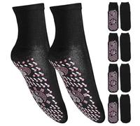 STOBAZA 5 Pairs Self Heating Foot Warmer Socks with Silicone Massage Spots Thermal Breathable Winter Socks for Men and Women Comfortable Fit for Outdoor Hiking Skiing and Daily Wear