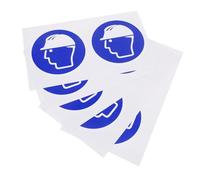 STOBAZA 5 Sheets Hard Hat Safety Warning Stickers Adhesive Decals for Construction Sites Industrial Machinery Caution Labels Compliant Safety Helmet Accessories