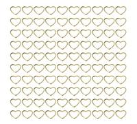 STOBAZA 500Pcs Metal Heart Shaped Nail Studs Rivet Nail Art Stickers for Personal Use, Golden Colour, Unique and Elegant to Create Charming