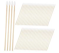 STOBAZA 500Pcs Precision Cotton Buds, Eye Makeup Remover Swabs, Ear Cleaning Swabs, Cotton Tipped Applicator, Individually Wrapped, High Accuracy, Not Easy to Break