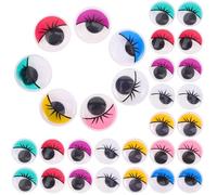 STOBAZA 50pcs Colorful Googly Eyes Self Adhesive Craft Stickers for DIY Doll Making Arts Decoration Scrapbooking Soft and Creative Handmade Projects