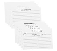 STOBAZA 50pcs Daily Use Recipe Cards Convenient Food Note Cards for Home Kitchen and Travel Lightweight Smooth Writing for Recording Cooking Methods and Reminders