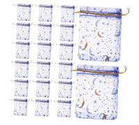 STOBAZA 50pcs Small Moon Drawstring Gift Bags for Jewelry Storage Elegant Organza Pouches with Secure Closure for Party Wedding Engagement and Special Occasions