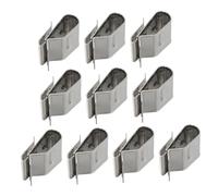 STOBAZA 50pcs Stainless Steel Clamp Clips Covers Cable Clip Wire for Reusable Mounting Solar Panel Ground Clamp Cables Strips Heavy Duty Trailer Wiring Auto Wiring Silver