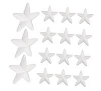 STOBAZA 50pcs White Foam Star Ornaments Polystyrene Five-Pointed Stars for DIY Crafts Christmas Decorations and Holiday Party Supplies