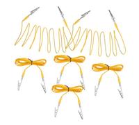 STOBAZA 5pcs Anti-static Grounding Cable Cord with Dual Insulated Alligator Clips and Terminal Connectors for Electronics Static Protection in Labs and Production Workshops