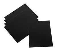 STOBAZA 5pcs Black Anodized Aluminum Engraving Blank Plates 200x250x0.5mm, Mirror Surface Aluminum Sheet Metal Signs for Office, Event, and Door Nameplates