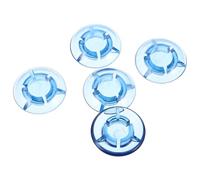 STOBAZA 5pcs Blue Guitar Effects Pedal Footswitch Caps Protective Covers for Electric Guitar Bass Knob Buttons Foot Nail Protectors for Studio and Live Performance Use