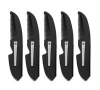 STOBAZA 5pcs Foldable Beard Combs for Men Lightweight Plastic Small Pocket Comb for Beard and Hair Grooming Portable Mustache Styling Tools