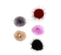 STOBAZA 5pcs Nail Hair Ball Ornament for DIY Nail Art at Home Detachable Plush and Magnet Material Assorted Color Random Color