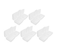 STOBAZA 5Pcs Portable Manual Case Travel Safety Holder Compact Plastic Storage Box for Men’S Shaving Accessories Organizer