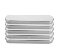 STOBAZA 5pcs Rectangular Tinplate Pencil Box Set 178x38x20mm Silver Metal Pen Holder Stationery Organizer Case for School and Office Storage