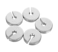 STOBAZA 5pcs Slotted Weight: 20g Chroming Steel Slotted Mass Laboratory Weights With Slots - Metal Physics Experiment Tools For Middle School Science Supplies