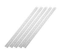 STOBAZA 5pcs Stainless Steel Metal Precision Ruler Dual Metric Imperial Scale for Engineers Carpenters Architectural Blueprint Analysis Thickened Steel Plate Measuring Tool