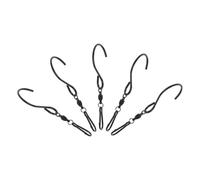 STOBAZA 5pcs Stainless Steel Swivel Hooks Clips for Wind Spinners and Planters, Black Heavy Duty Stability with Smooth Surface, Wind Resistant Streamlined Garden and Patio Hanging Hooks