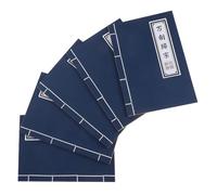 STOBAZA 5pcs Vintage Chinese Style Blank Notebooks Artisan Stringbound Journals for Calligraphy Handwriting Practice School Notes Travel Memo Lightweight Portable Kraft Books