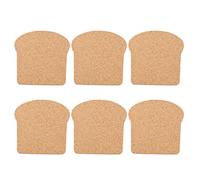 STOBAZA 6 Pcs Cork Heat Insulation Coasters Cup Coaster Protect Table for Tea Coffee Homes Restaurants, Reusable Non Slip Drink Mats