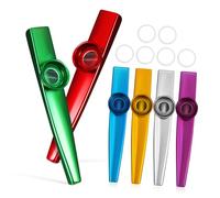 STOBAZA 6 Pcs Metal Kazoo Instruments Bulk Pack with Smooth and Comfortable Grip for Kids and Adults Music Enlightenment Gift for Beginners and Music Lovers