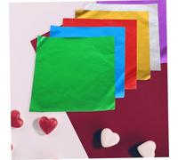 STOBAZA 600Pcs Aluminum Foil Candy Wrapping Papers for Chocolate Packaging Party Supplies with Red Purple Green Blue Silver Gold