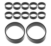 STOBAZA 600pcs Black Silicone Reusable Cable Ties 12mm Diameter X 5mm Width X 0.6mm Thick Elastic Bands for Data Cable and Wire Management, Multi-purpose Cord Organizer for Office and Home