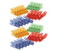 STOBAZA 60pcs Plastic Clothes Pins with Strong Grip and Rust-resistant Design, Portable Windproof Clips for Clothes and Towels, for Home Use and Laundry