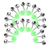 STOBAZA 60pcs Plastic Fishing Bells with Loud Dual Alert Sound Bite Alarm for Carp and Ice Fishing Rods High Volume Noise Alerts for Rod Bite Detection