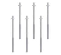 STOBAZA 6pcs 11cm Silver Iron-plated Drum Mounting Screws Long Drum Tension Rods for Jazz and Snare Percussion Hardware Accessories