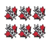 STOBAZA 6pcs 2026 Commemorative Canada Flag Pin Lapel Pins Soccer Ball Badges Alloy Material Multi-functional Decoration Soccer Fan and Daily Decoration