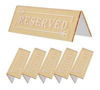 STOBAZA 6pcs Acrylic Table Reserve Signs with Rustproof Lightweight Design, Double Sided Table Tent for Restaurant Events, Cafes, Weddings, and Party Reservations
