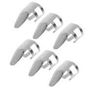 STOBAZA 6pcs Adjustable Banjo Finger Picks for Guitar and Stringed Instruments, Stainless Steel Material with Safe and Practical Design, for Musical Instrument Accessories