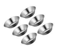 STOBAZA 6pcs Aluminium Alloy Tartlet Mold Nonstick Baking Forms for Cake Pastry Tins Egg Tart Molds with Heat Conductivity and Easy Cleaning