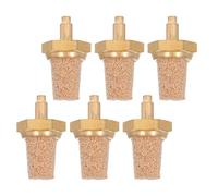 STOBAZA 6pcs Brass Exhaust Muffler Copper Filter Nozzle for Fog Machines Universal Compatibility Filtration Golden Stage Performances Smoke Generator Accessories Replacement