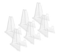 STOBAZA 6pcs Clear Acrylic Badge Display Stands with Stable Support for Coins Miniatures Medals and Collectibles Transparent Display Holders for Home Shop and Trade Show Decor