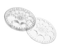STOBAZA 6pcs Degree Protractor Measuring Ruler Office Circle Protractor, Plastic, Reusable, High Accuracy Scales, Measure Angles and Draw Radial Lines for Drawing, Daily Work