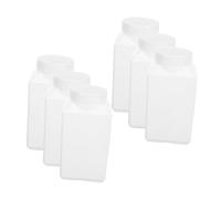 STOBAZA 6pcs Hdpe Wide Mouth Reagent Bottles White Plastic Lab Containers Chemical Resistant Liquid Storage Bottles with Seals for Laboratory Use
