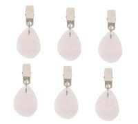STOBAZA 6pcs Marble Tablecloth Weights White Teardrop Pendant Windproof Table Skirt Holders Non Slip Lightweight for Picnic Outdoor Garden Home Use