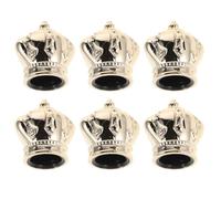 STOBAZA 6pcs Plastic Perfume Bottle Cap with Crown Design for 15mm Mouth Fragrance Bottles, Easy to Install and Leak Proof, for Hotel Settings and Vanity Tables