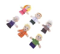 STOBAZA 6pcs Plush Family Members Hand Puppets Soft Finger Puppet Set for Interactive Storytime Educational Creative Playtime Learning Party Favors