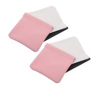 STOBAZA 6Pcs PU Leather Jewelry Collection Pouch Set with Spring Closure, Portable Mini Coin Purse and Travel Lipstick Storage Bags in Black, White, and Pink for Women’S Travel and Cash