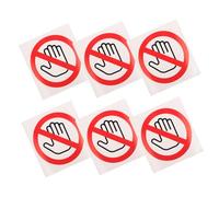 STOBAZA 6pcs Self Adhesive Do Not Touch Safety Warning Labels Stickers Prevent Peeling Clear Warning Signs for Equipment Compliance and Protection