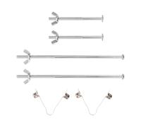 STOBAZA 6pcs Silver Metal Crutch Replacement Screws with Spring Clip for Underarm Crutch Parts, Quick Assembly and Snugly Fit, for Adults and Seniors in Homes and Hospitals