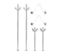 STOBAZA 6pcs Underarm Crutch Spring Clips Replacement Parts with Heavy Duty Metal Wing Nut Screws and Snugly Fit Design for Crutches, Suitable for Seniors and Adults in Homes and Hospitals