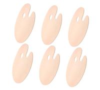 STOBAZA 6Pcs Wooden Oval Paint Palette with Thumb Hole for Artists - 20Cm X 30Cm Wood Pallet Painting Tray for Watercolor and Oil Paint Mixing, Art Palette for Painting and Color Blending