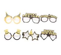 STOBAZA 6pcs Year Party Glasses Paper Eyewear Lightweight Funny Photo Props for Family School Corporate Celebrations and Festive Year Eve Accessories