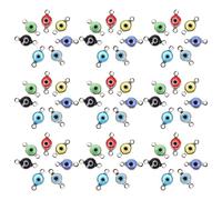 STOBAZA 70pcs Stainless Steel Evil Eye Charms for Jewelry Making round Connectors and Creative Evil Eye Pattern, for DIY Creativity and Versatile Compatibility at Casual Gatherings