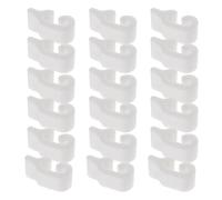 STOBAZA 80pcs White Plastic Grid Panel Connector Clips for Cabinet and Closet Shelving Units, Spacesaving Compact Design with Hidden Installation, for DIY Storage Projects at Home
