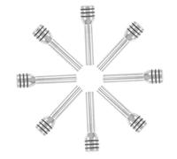 STOBAZA 8pcs Aluminum Alloy Car Door Lock Knobs with Rhinestones Pull Pins Replacement for SUV Vehicle Interior Stylish Silver Auto Door Lock Covers