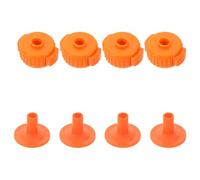 STOBAZA 8pcs Drum Cymbal Quick Release Nut Kit, Orange Plastic Cymbal Stand Clips with 4 Tube Holders and 4 round Locks for Fast Installation and Removal