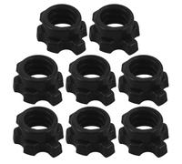 STOBAZA 8pcs Dumbbell Weight Spinlock Nut, Dumbbell Bar Clamp, Pe, Black, Fits 1 Inch Standard Barbells, for Weights and Barbell, Exercise and Efficient Gym Performance
